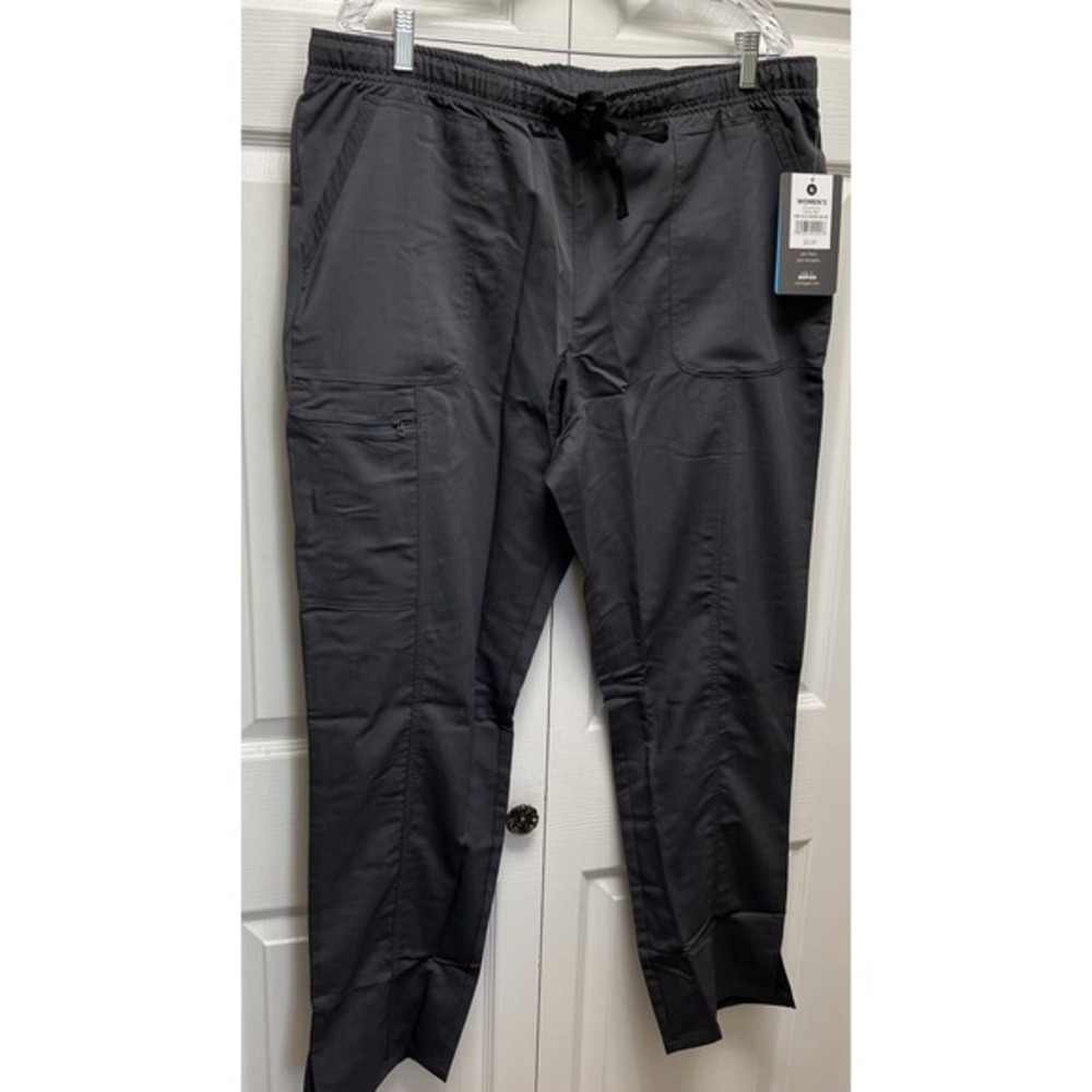 Scrubology‎ Scrub Pants XL  PL119 Pewter Slim Leg Drawstring Cargo Womens